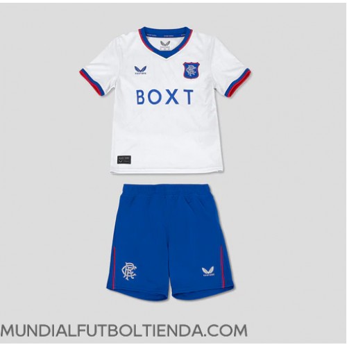 Camiseta Rangers Segunda Equipación Replica 2024-25 para niños mangas cortas (+ Pantalones cortos)